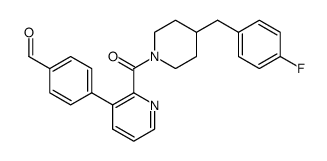4-[2-({4-[(4-fluorophenyl)methyl]-1-piperidinyl}carbonyl)-3-pyridinyl] benzaldehyde Structure