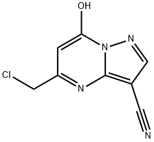 5-(氯甲基)-7-羟基吡唑并[1,5-A]嘧啶-3-腈结构式