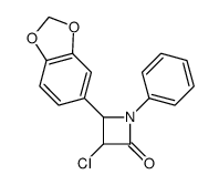 4-(1,3-benzodioxol-5-yl)-3-chloro-1-phenylazetidin-2-one结构式