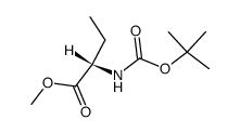 (S)-methyl 2-(((tert-butoxy)carbonyl)amino)butanoate Structure