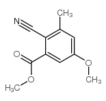 2-氰基-5-甲氧基-3-甲基苯甲酸甲酯结构式
