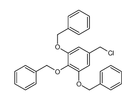 5-(chloromethyl)-1,2,3-tris(phenylmethoxy)benzene结构式