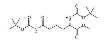 L-Lysine, N2,N6-bis[(1,1-dimethylethoxy)carbonyl]-6-oxo-, methyl ester Structure