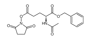 Ac-L-谷氨酸γ-N-羟基琥珀酰亚胺酯α-苄基酯结构式