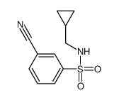 3-氰基-n-(环丙基甲基)苯磺酰胺结构式