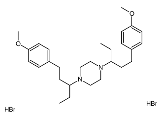1,4-bis[1-(4-methoxyphenyl)pentan-3-yl]piperazine,dihydrobromide Structure