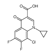 8-氯-1-环丙基-6,7-二氟-1,4-二氢-4-氧代-3-喹啉羧酸结构式