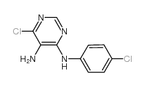 4-(4-氯苯基)氨基-5-氨基-6-氯嘧啶结构式