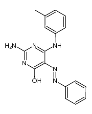 2-amino-4-hydroxy-5-phenylazo-6-(m-tolyl)aminopyrimidine结构式