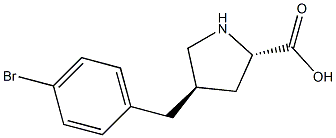 (2S,4R)-4-(4-Bromobenzyl)pyrrolidine-2-carboxylicacid Structure