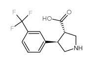 (3S,4R)-4-(3-(三氟甲基)苯基)吡咯烷-3-羧酸结构式