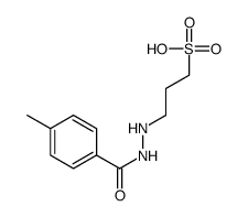 3-[2-(4-methylbenzoyl)hydrazinyl]propane-1-sulfonic acid Structure
