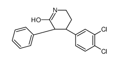 (3S,4S)-4-(3,4-dichlorophenyl)-3-phenylpiperidin-2-one结构式