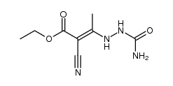 2-ethoxycarbonyl-3-oxobutanenitrile semicarbazone Structure