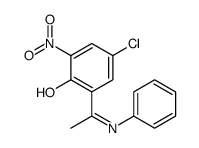 4-CHLORO-2-NITRO-6-[1-(PHENYLIMINO)ETHYL]-PHENOL结构式