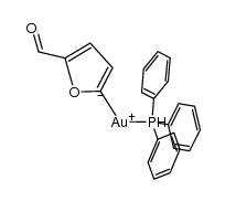 (5-formylfuran-2-yl)(triphenyl-λ5-phosphanyl)gold结构式