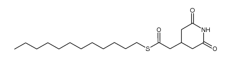 S-dodecyl 2-(2,6-dioxopiperidin-4-yl)ethanethioate结构式