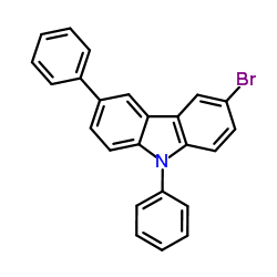 3-溴-6,9-二苯基-9H-咔唑结构式