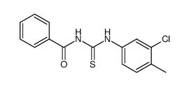 N-((3-chloro-4-methylphenyl)carbamothioyl)benzamide Structure