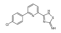 3-[6-(4-氯苯基)-2-吡啶]-1,2,4-噻二唑-5-胺结构式