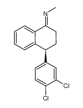 4(S)-(3,4-dichlorophenyl)-3,4-dihydro-N-methyl-1(2H)-naphthalenimine结构式