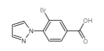 3-溴-4-(1H-吡唑-1-基)苯甲酸结构式
