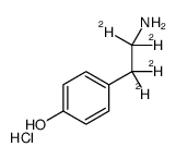 盐酸酪胺-D4结构式