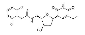 5'-[2-(2,6-dichlorophenyl)acetamido]-2',5'-dideoxy-5-ethyluridine Structure