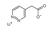 4-Pyridazineacetic acid lithium salt structure