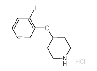2-Iodophenyl 4-piperidinyl ether hydrochloride结构式