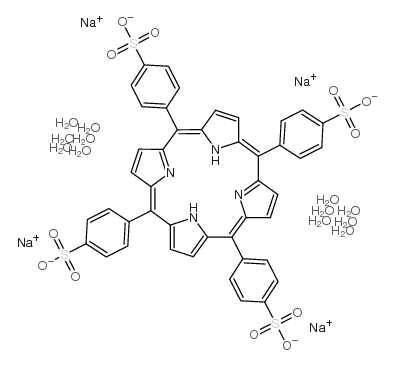 (4-磺酸苯基)卟吩四钠盐十二水合物结构式