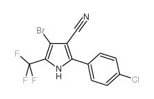 4-Bromo-2-(4-chlorophenyl)-5-(trifluoromethyl)-1H-pyrrole-3-carbonitrile structure