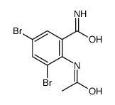 2-acetamido-3,5-dibromobenzamide结构式