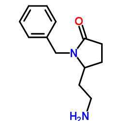 5-(2-氨基-乙基)-1-苄基-吡咯烷-2-酮结构式