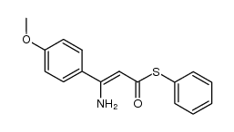 (Z)-S-phenyl 3-amino-3-(4-methoxyphenyl)prop-2-enethioate Structure