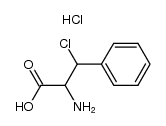 DL-β-chloro-β-phenylalanine hydrochloride Structure