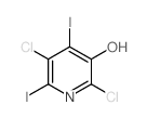2,5-二氯-4,6-二碘吡啶-3-醇结构式