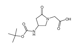 (R,S)-3-[[(1,1-Dimethylethoxy)carbonyl]amino]-5-oxo-1-pyrrolidine acetic acid Structure