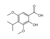 4-(1-methylethyl)-2-hydroxy-3,5-dimethoxybenzoic acid Structure