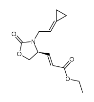 (S,E)-ethyl 3-(3-(2-cyclopropylideneethyl)-2-oxooxazolidin-4-yl)acrylate结构式