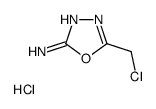 5-(Chloromethyl)-1,3,4-oxadiazol-2-amine hydrochloride (1:1) Structure