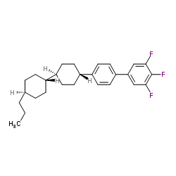 trans,trans-3,4,5-Trifluoro-4'-(4'-propylbicyclohexyl-4-yl)biphenyl structure