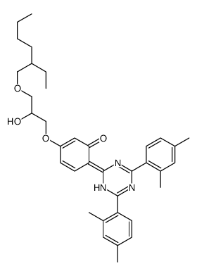 6-[2,6-bis(2,4-dimethylphenyl)-1H-1,3,5-triazin-4-ylidene]-3-[3-(2-ethylhexoxy)-2-hydroxypropoxy]cyclohexa-2,4-dien-1-one Structure