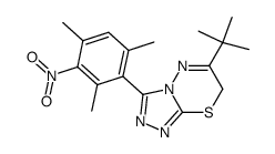 6-t-butyl-3-(3-nitro-2,4,6-trimethylphenyl)-7H-1,2,4-triazolo-[3,4-b][1,3,4]thiadiazine Structure