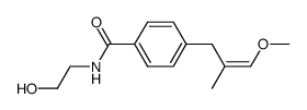 (Z)-4-(2'-methyl-3'-methoxy-2'-propen-1'-yl)-N-hydroxyethyl benzamide Structure