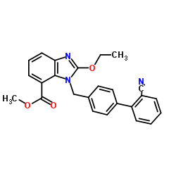 Methyl 1-((2'-cyano-[1,1'-biphenyl]-4-yl)methyl)-2-ethoxy-1H-benzo[d]imidazole-7-carboxylate Structure