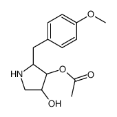 4-acetoxy-5-(4-methoxy-benzyl)-pyrrolidin-3-ol结构式