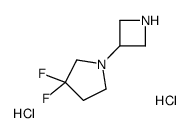 1-(3-Azetidinyl)-3,3-difluoro-Pyrrolidine dihydrochloride structure