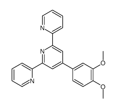 4-(3,4-dimethoxyphenyl)-2,6-dipyridin-2-ylpyridine结构式