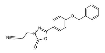 5-(4-(benzyloxy)phenyl)-3-(2-cyanoethyl)-1,3,4-oxadiazol-2(3H)-one结构式